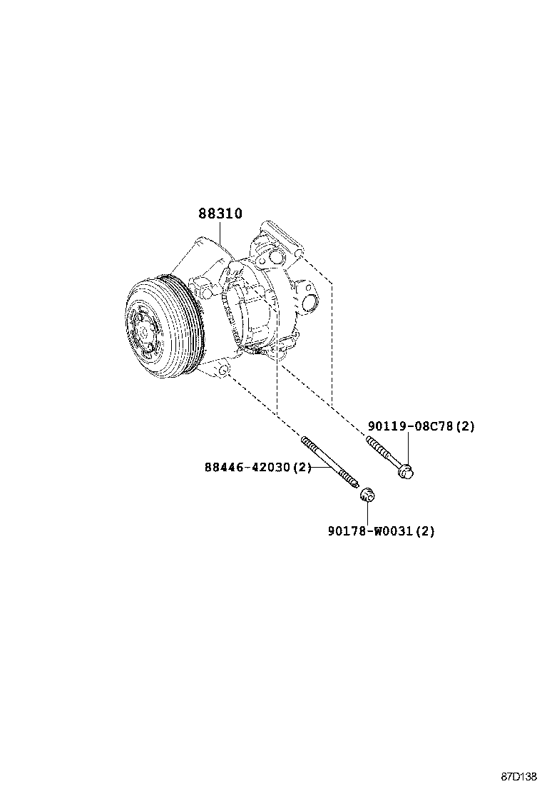 TOYOTA 88310-02840 - Kompressori, ilmastointilaite inparts.fi