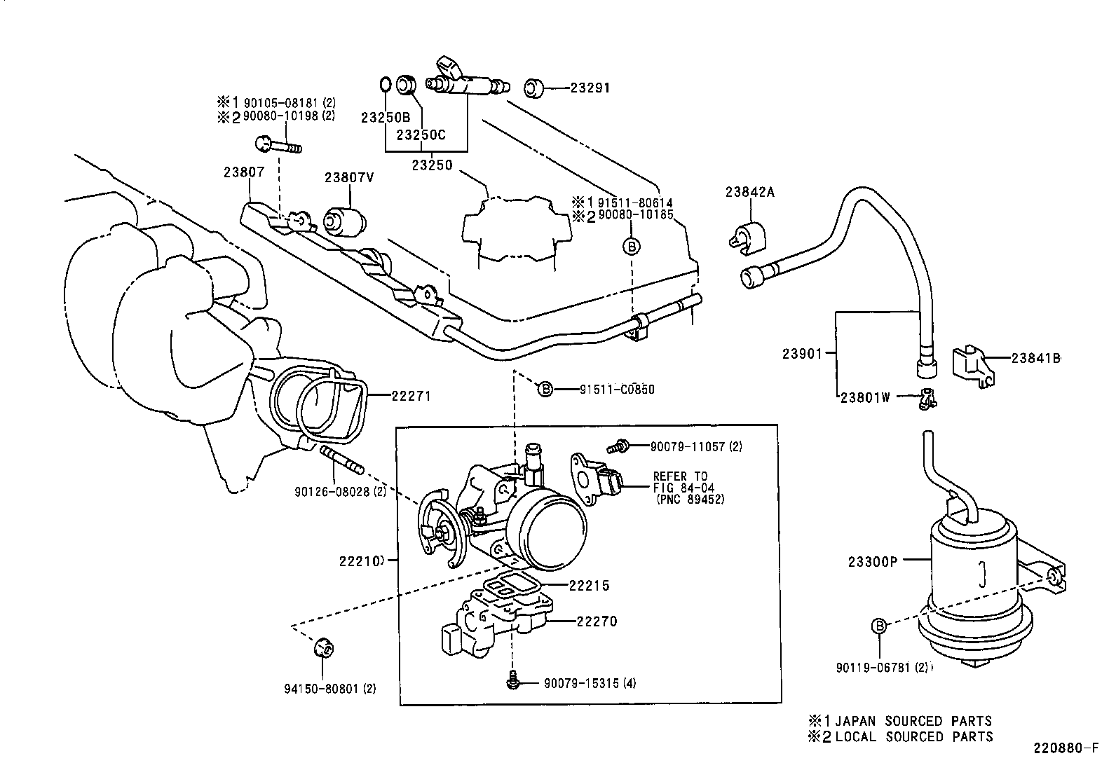 TOYOTA 23300-22020 - Polttoainesuodatin inparts.fi