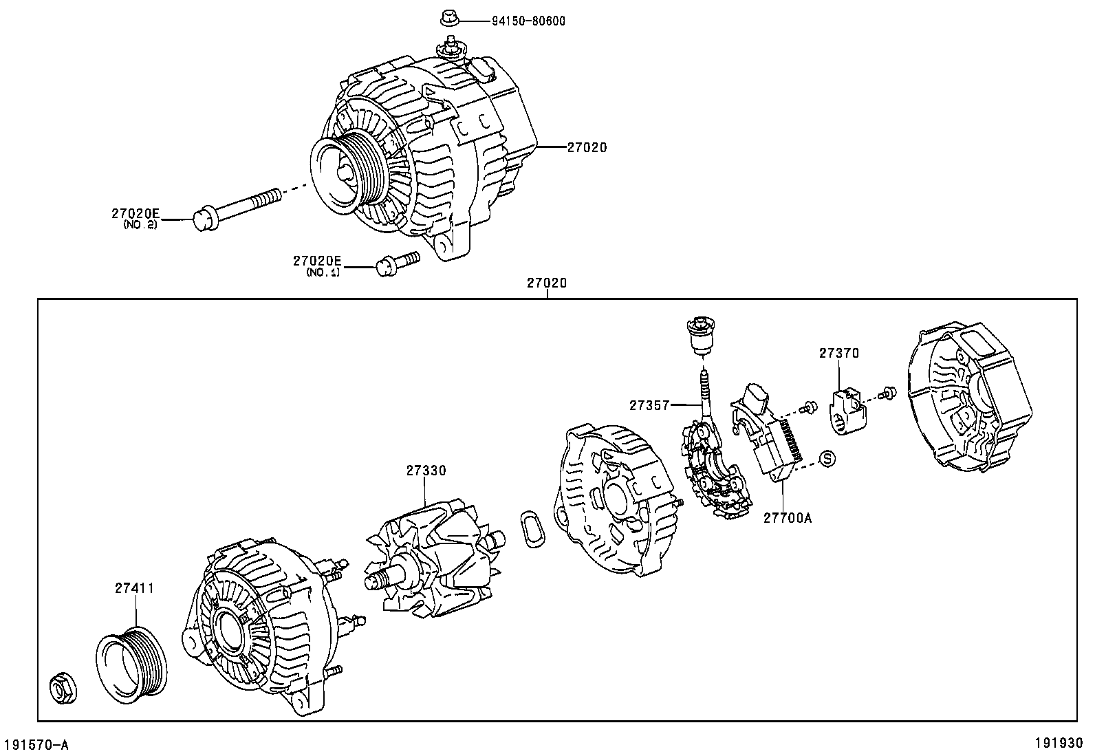 TOYOTA 27060-28110 - Laturi inparts.fi