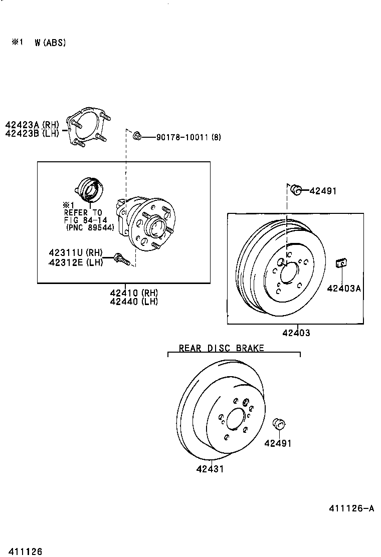 TOYOTA 42431-42041 - Jarrulevy inparts.fi