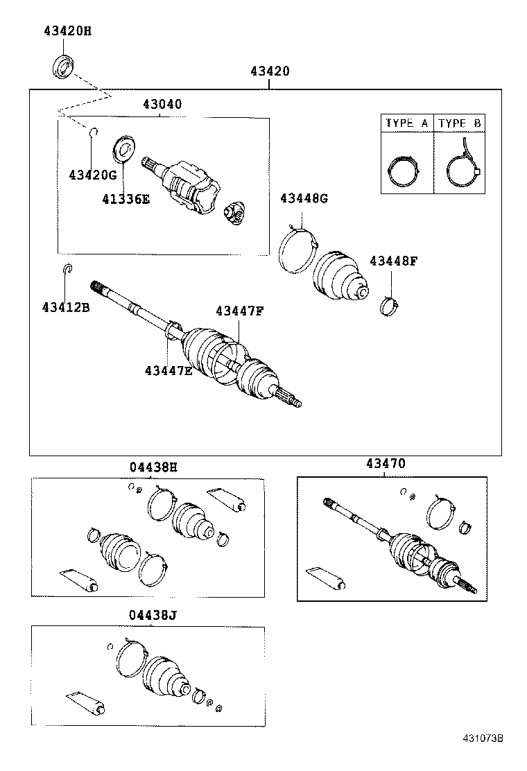 TOYOTA 4342042100 - Nivelsarja, vetoakseli inparts.fi