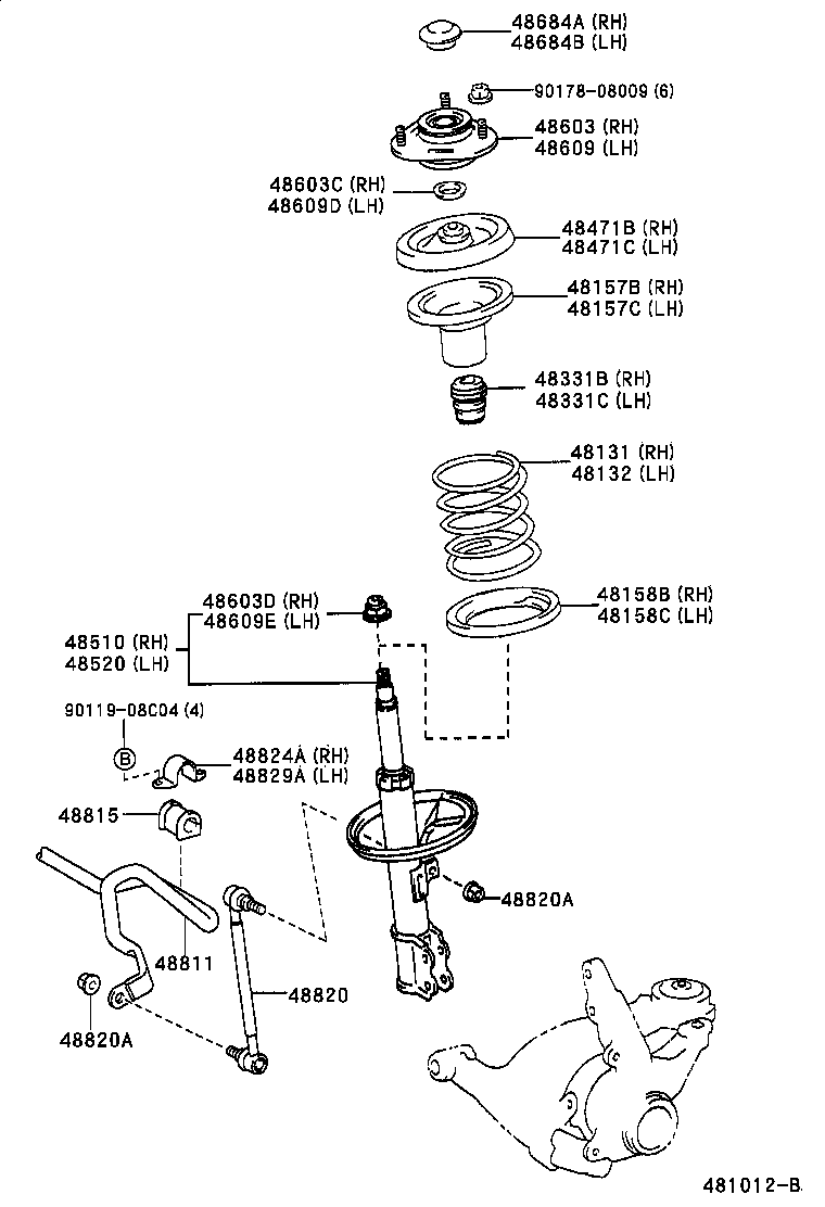 TOYOTA 48609-20470 - Jousijalan tukilaakeri inparts.fi