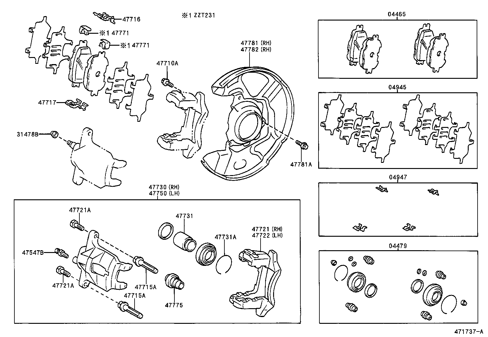 TOYOTA 04465-20500 - Jarrupala, levyjarru inparts.fi