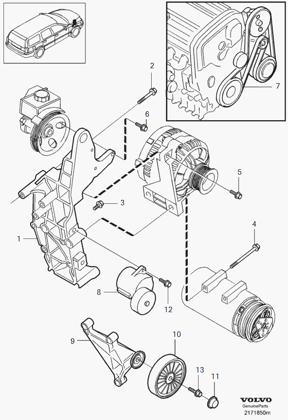 Volvo 31251250 - Hihnankiristin, moniurahihna inparts.fi