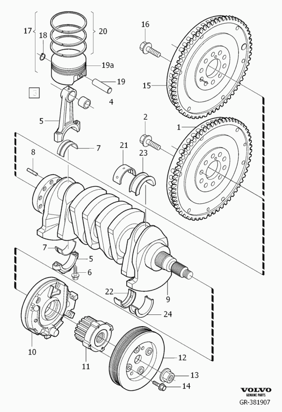 Volvo 31259330 - Vauhtipyörä inparts.fi