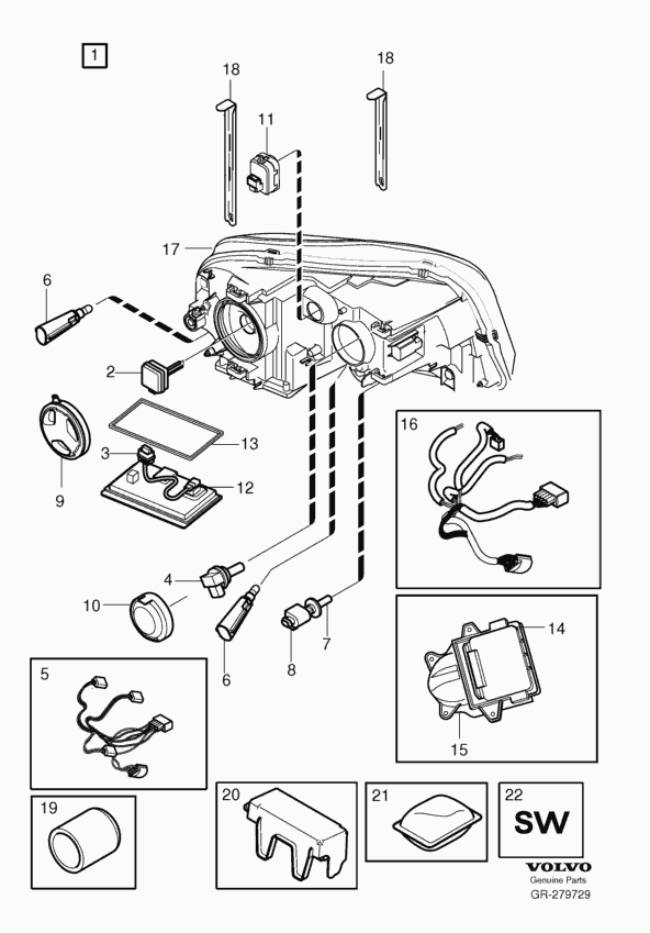 Volvo 989750 - Hehkulankapolttimo, sumuvalo inparts.fi