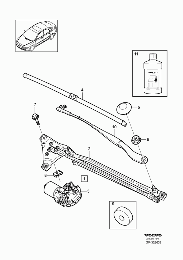 Volvo 31250288 - Pyyhkijänsulka inparts.fi