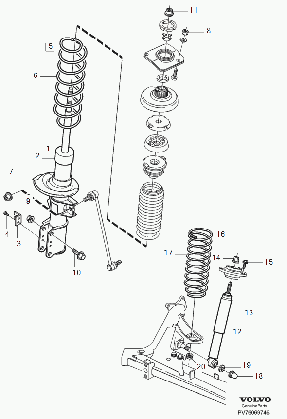 Volvo 8600274 - Iskunvaimennin inparts.fi