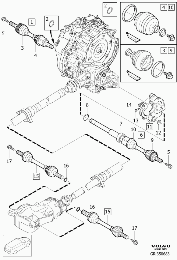 Volvo 36001191 - Vetoakseli inparts.fi