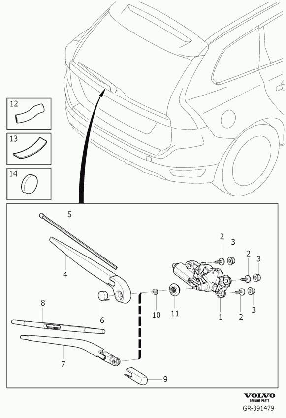 Volvo 31333448 - Tuulilasinpyyhkimen varsi, lasinpesu inparts.fi