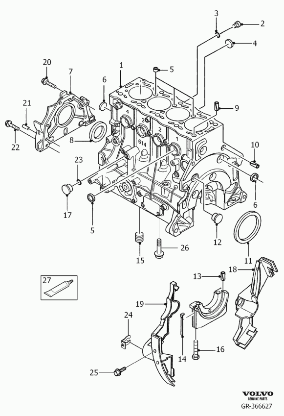 Volvo 30725877 - Akselitiiviste, kampiakseli inparts.fi