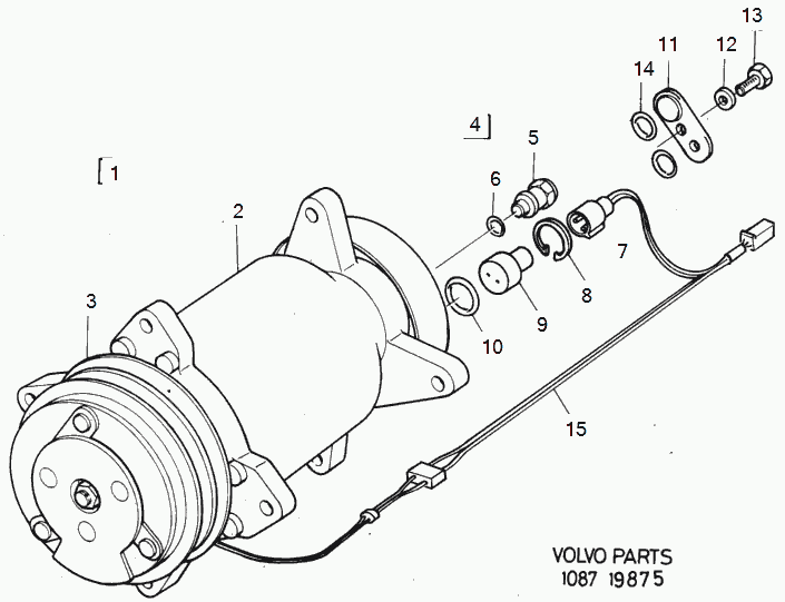 Volvo 3457698 - Kompressori, ilmastointilaite inparts.fi