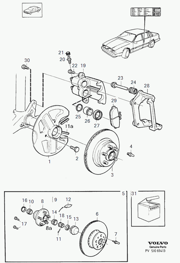 Volvo 270876 - Jarrupalasarja, levyjarru inparts.fi