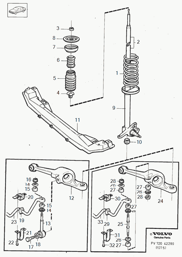 Volvo 1229303 - Korjaussarja, vakaaja inparts.fi