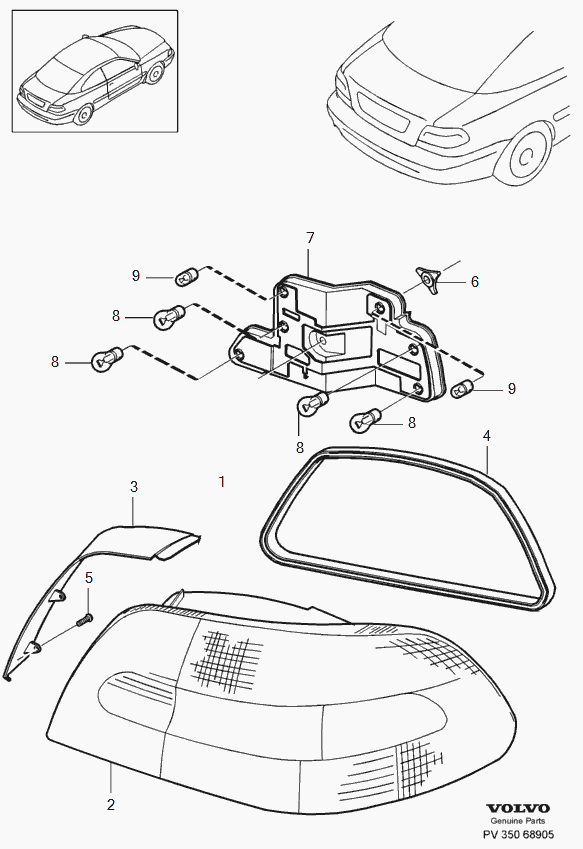 Volvo 989762 - Polttimo, takavalo inparts.fi