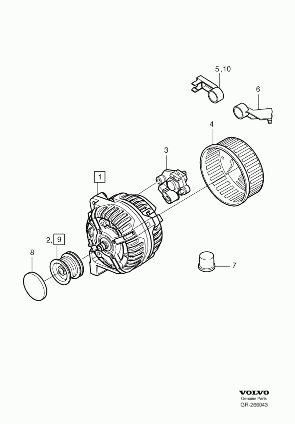 Volvo 36050262 - Laturi inparts.fi