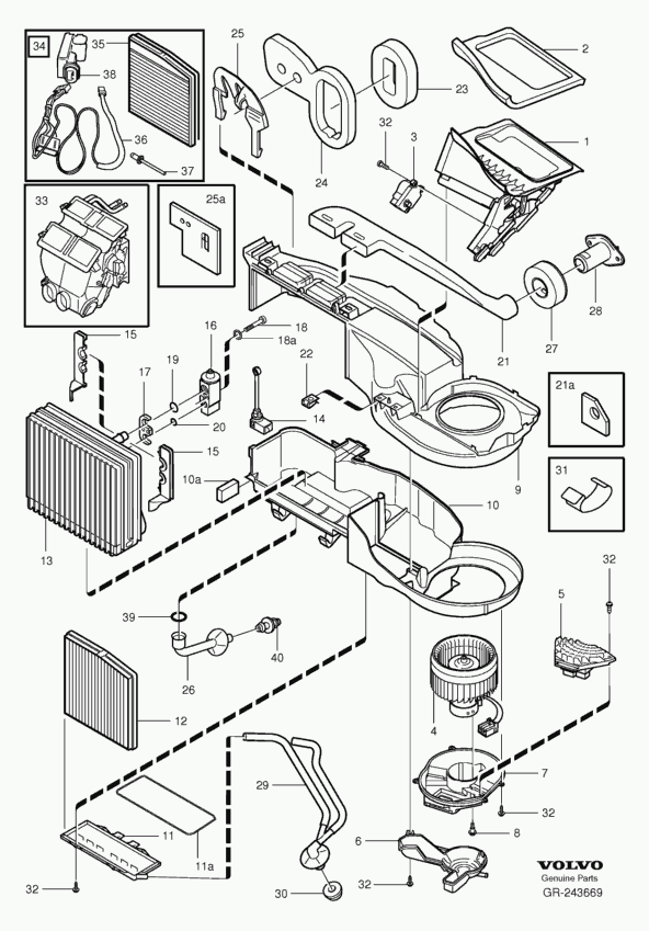 Volvo 3 132 039 3 - Sisätilapuhallin inparts.fi