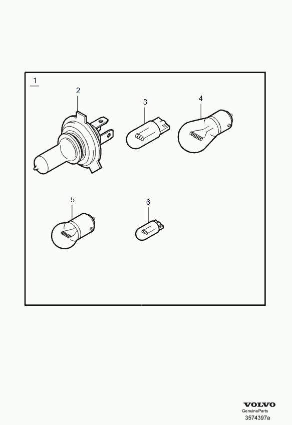 Volvo 989828 - Polttimo, huomiovalo inparts.fi