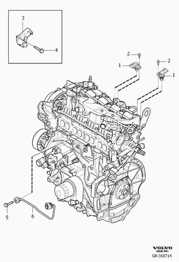 Volvo 31370803 - Impulssianturi, kampiakseli inparts.fi