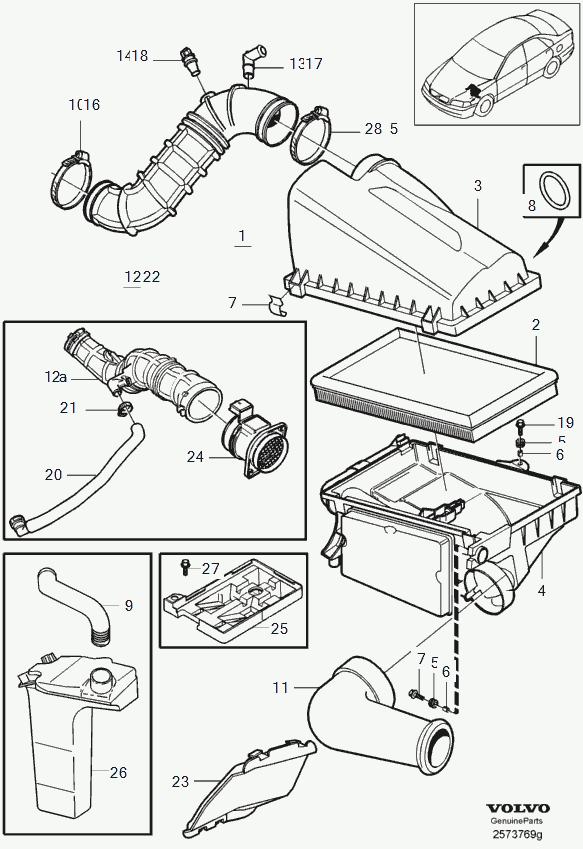 Volvo 30887504 - Ilmamassamittari inparts.fi