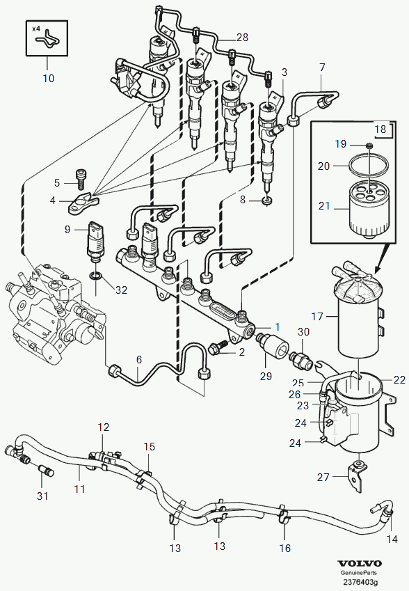 Volvo 30652292 - Polttoainesuodatin inparts.fi