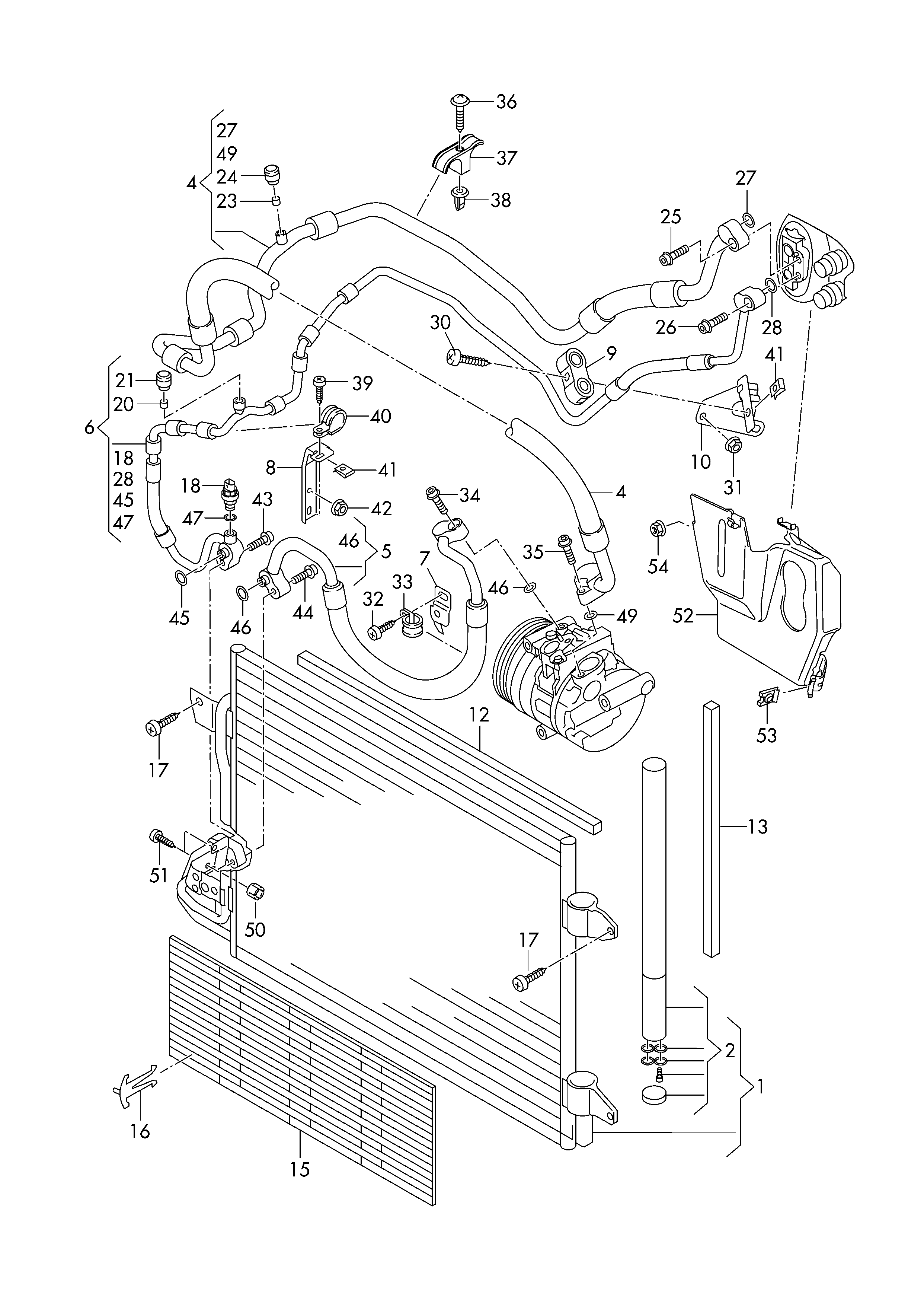 VAG 1K0 820 411 AC - Lauhdutin, ilmastointilaite inparts.fi