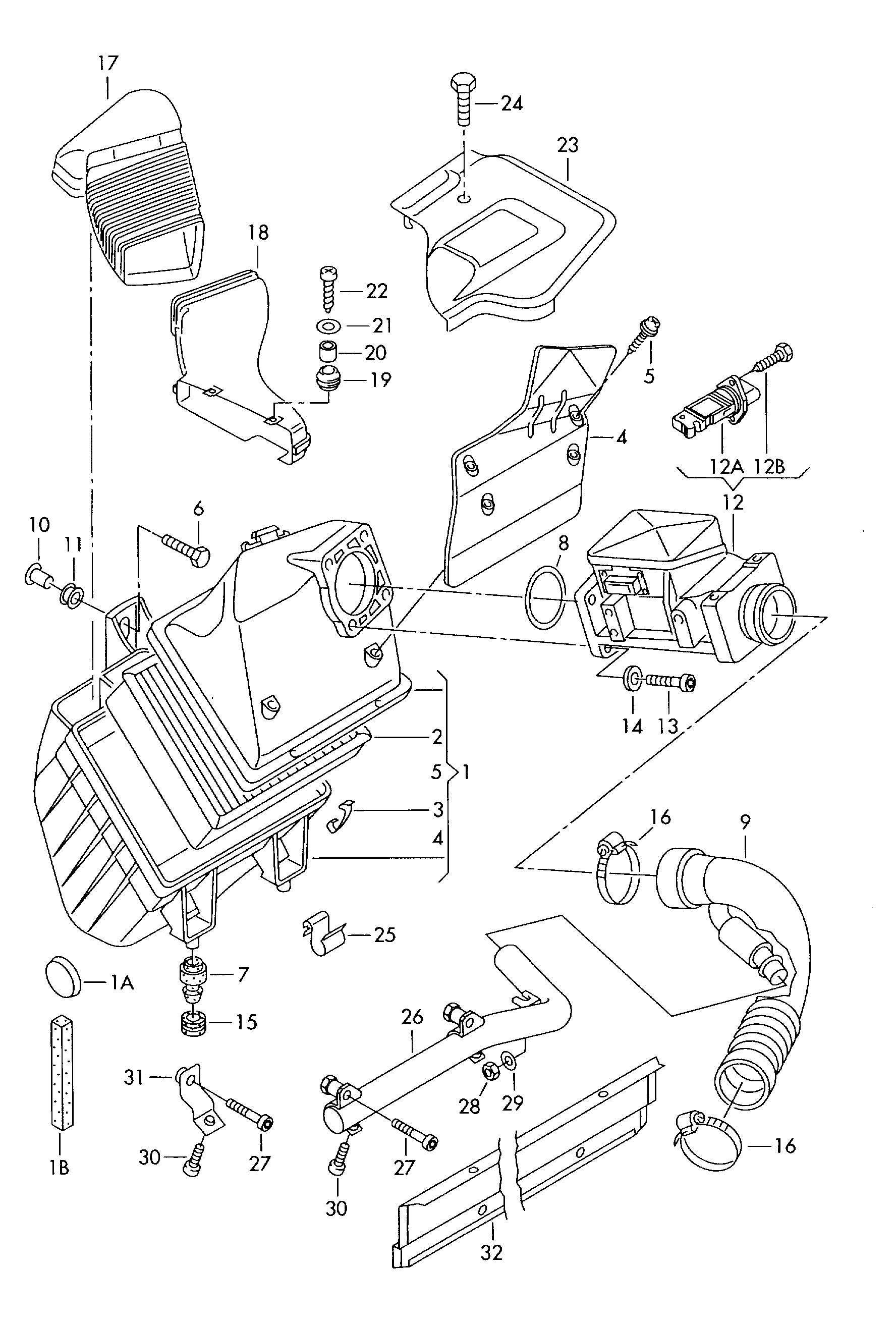 Skoda 06A 906 461 N - Ilmamassamittari inparts.fi