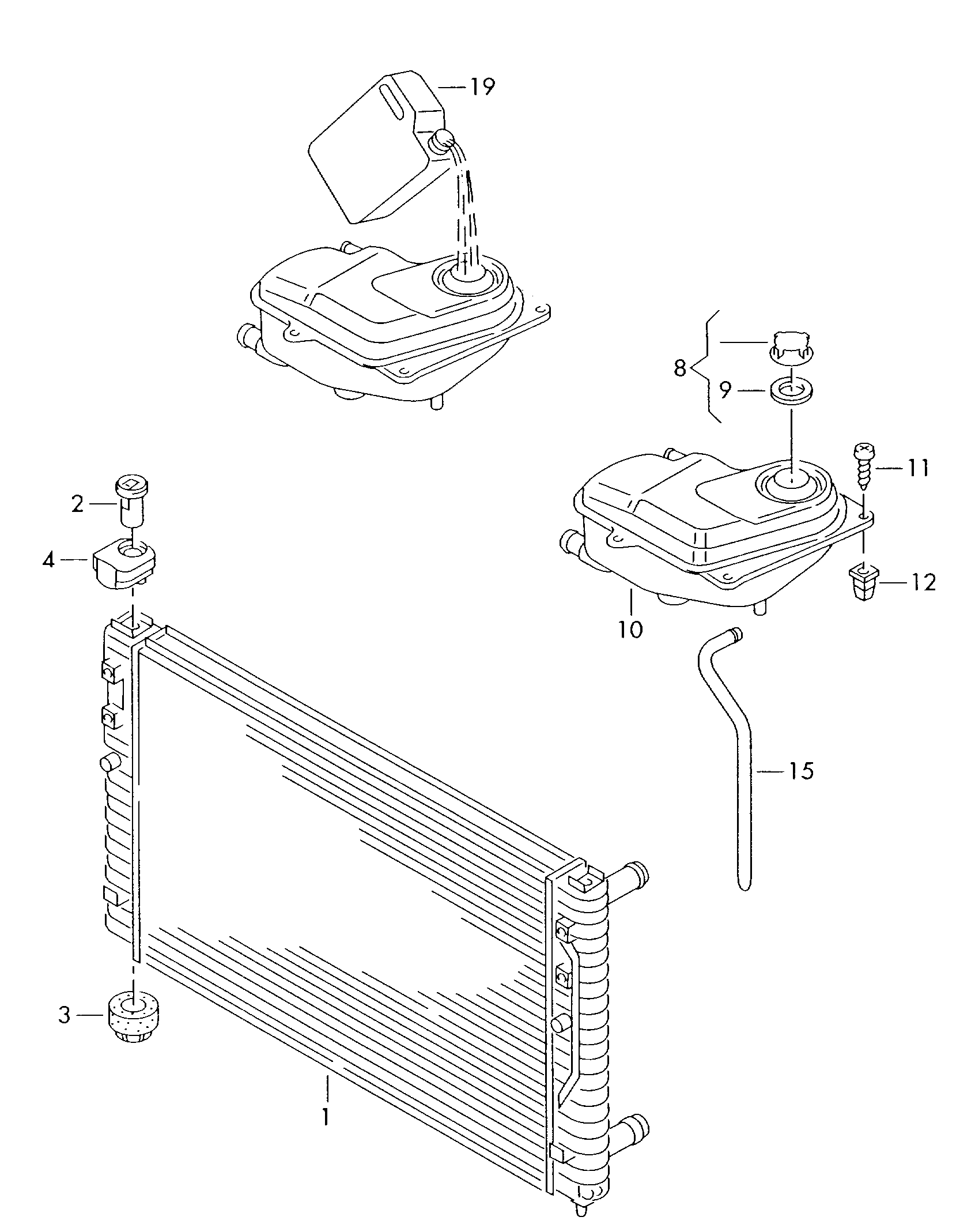 VAG 8D0121403L - Nestesäiliö, jäähdytysneste inparts.fi