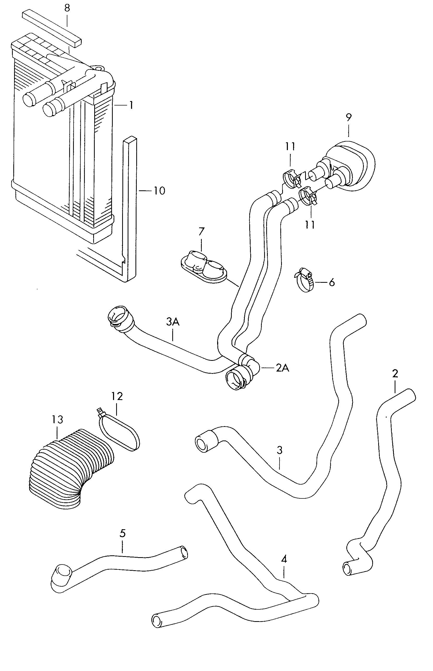 VW 8D0819373N - Jäähdyttimen letku inparts.fi