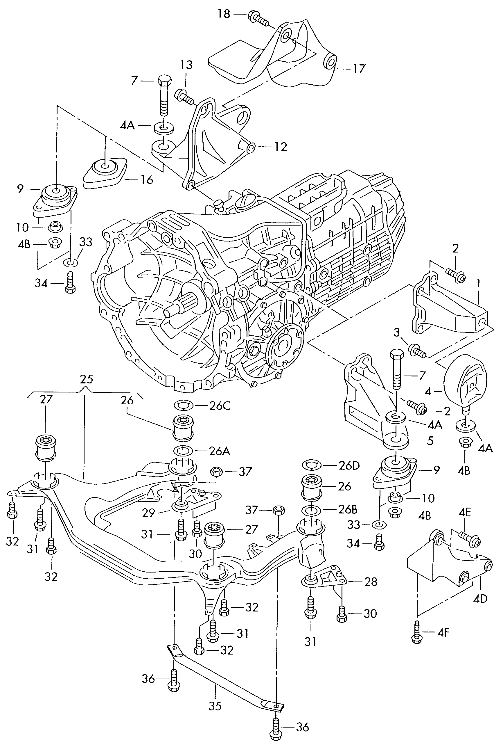 FORD 8D0399415D - Vaihteiston ripustus inparts.fi