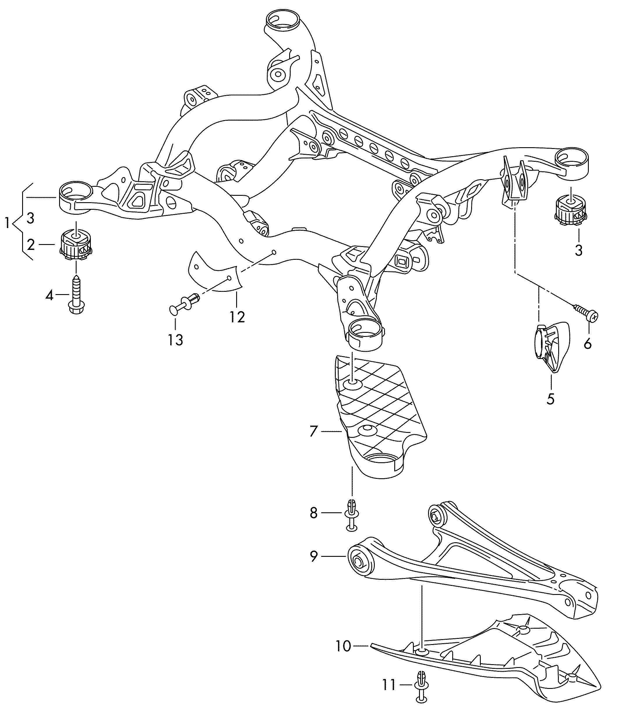 VW 7L8 599 035 D - Akselinripustus inparts.fi