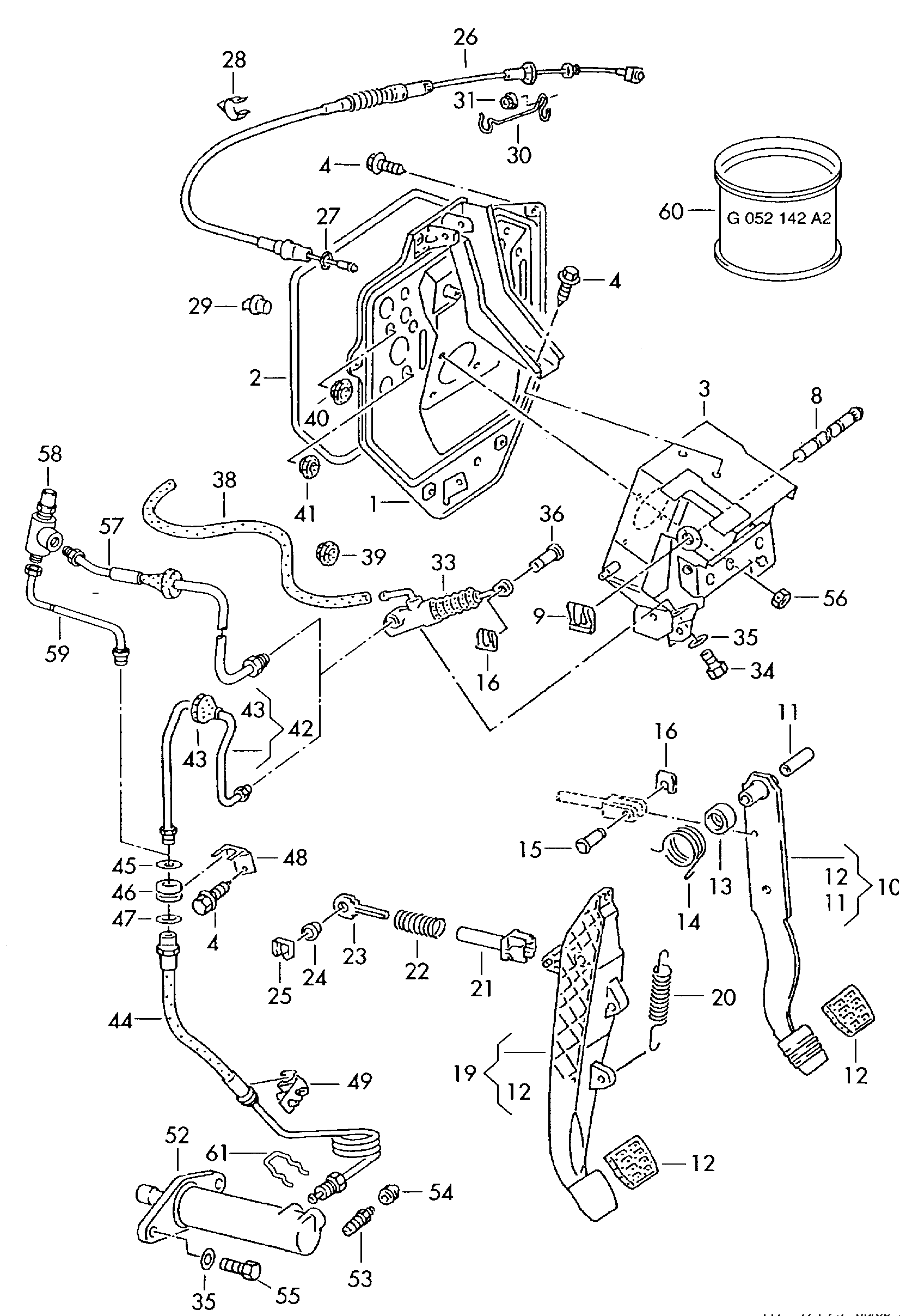 VW 701 721 401 - Pääsylinteri, kytkin inparts.fi