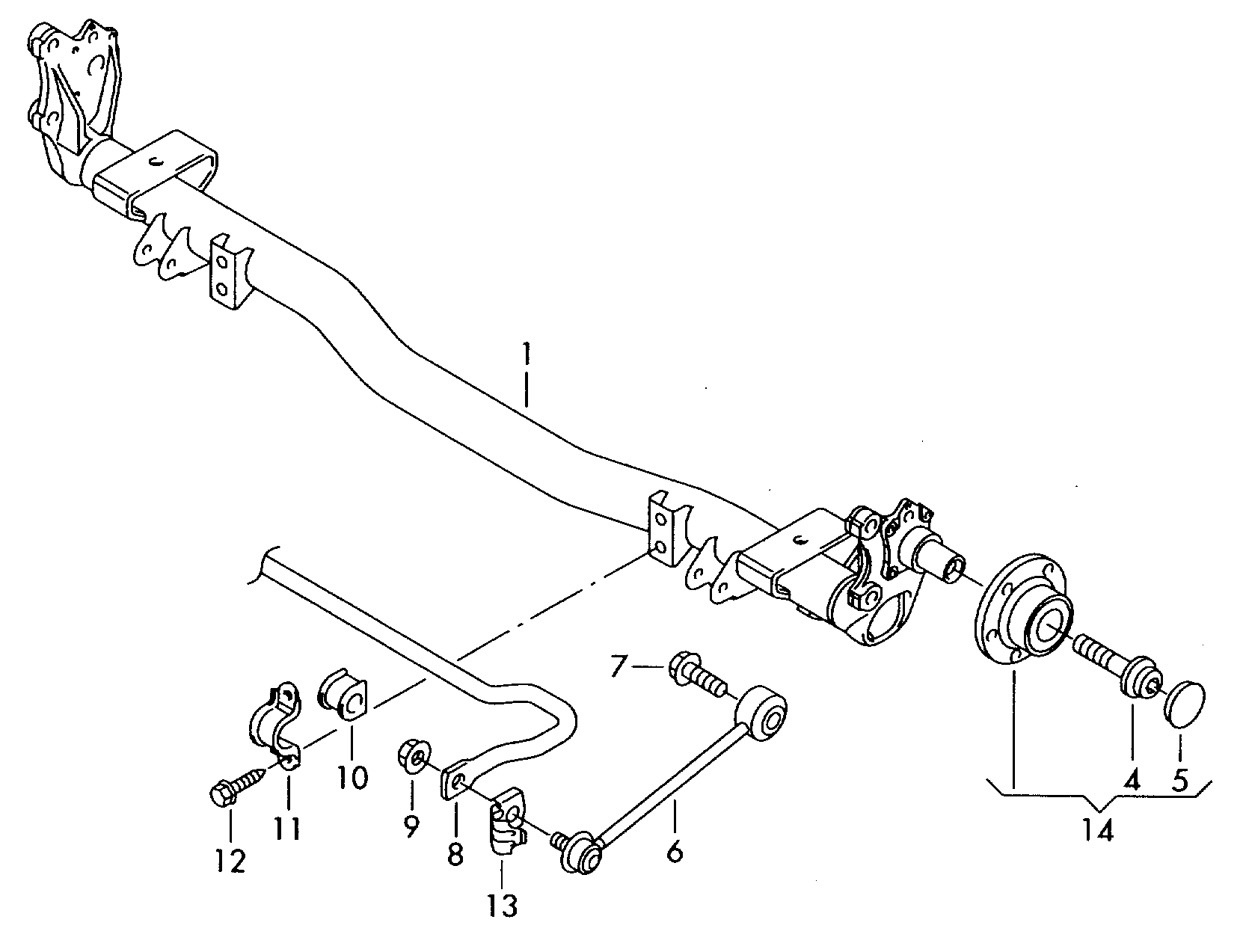 Seat 2K5505465A - Tanko, kallistuksenvaimennin inparts.fi