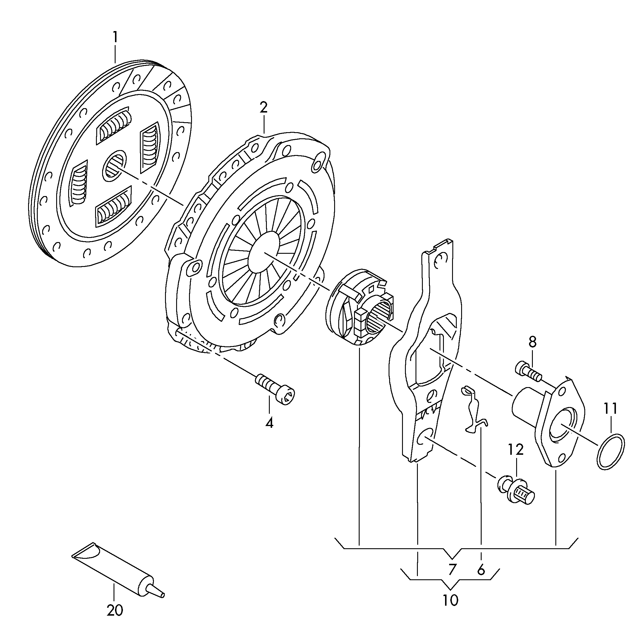 VW 04E 198 141 X - Kytkinpaketti inparts.fi