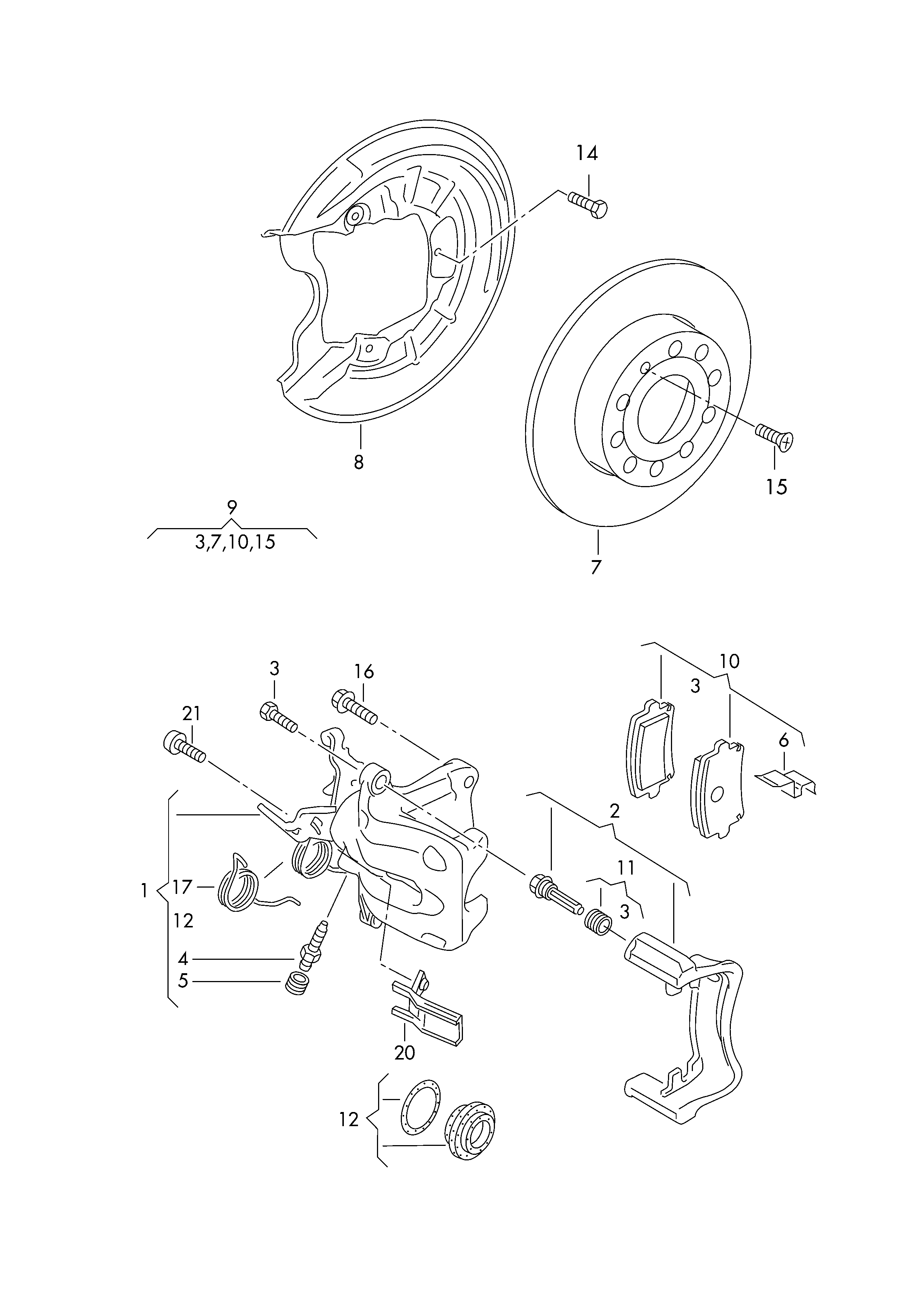 VW 1K0 615 425 P - Pidike, jarrusatula inparts.fi