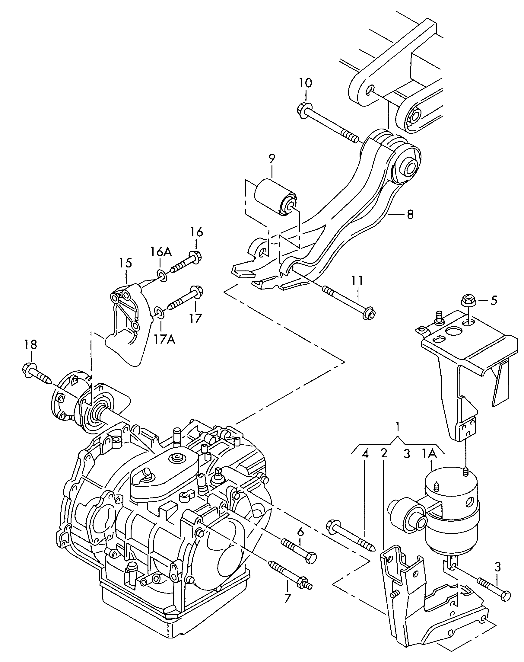 Seat 701399207B - Vaihteiston tuki, autom. inparts.fi