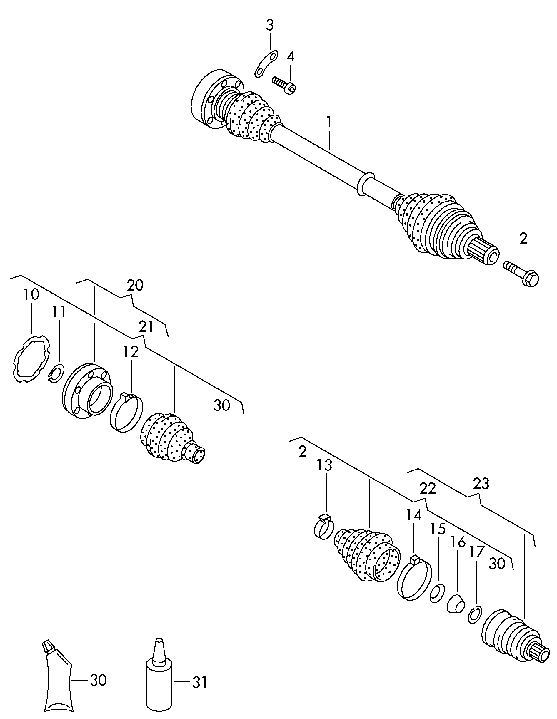 Skoda JZW 407 449 HX - Vetoakseli inparts.fi