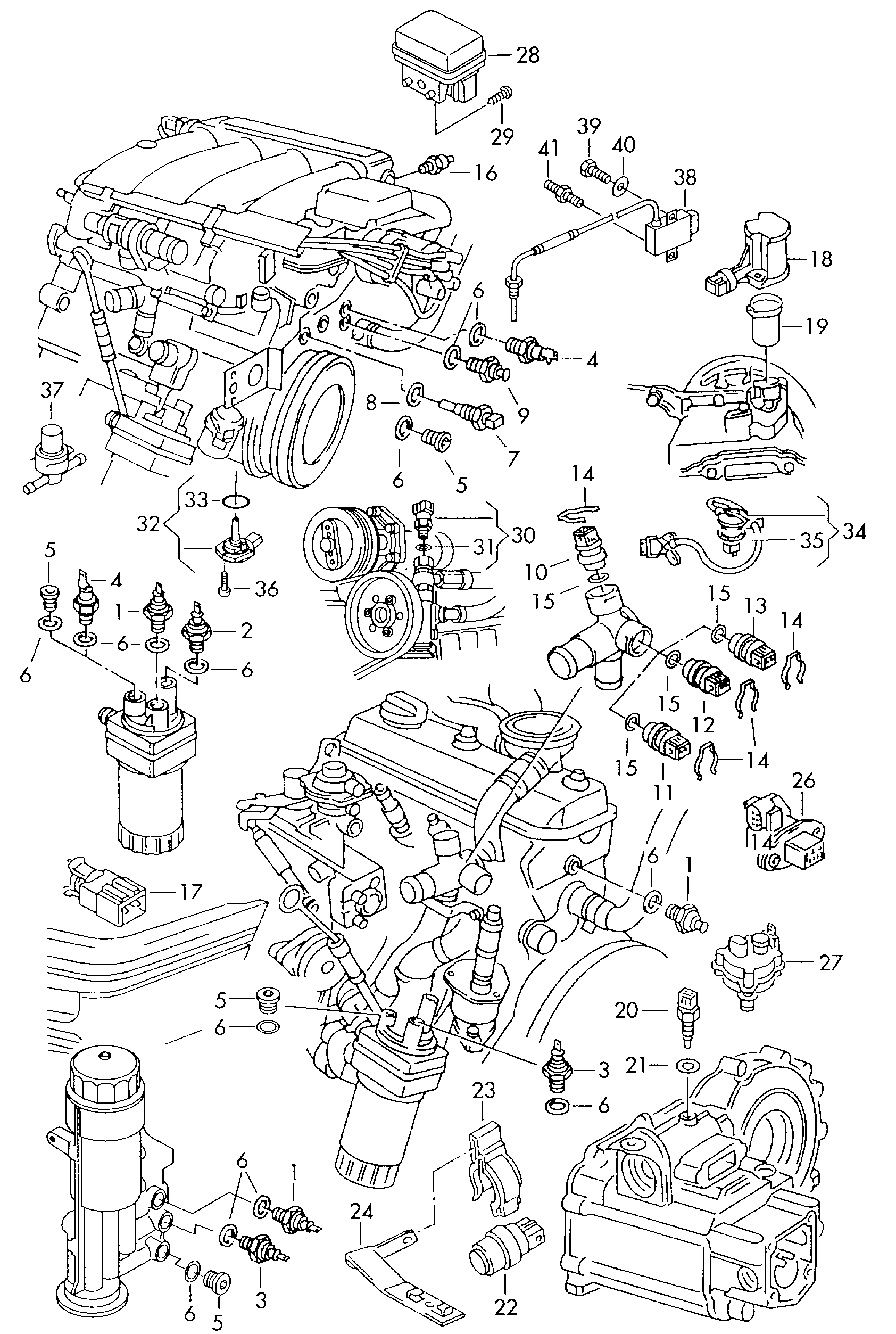 Seat 357 919 501 - Tunnistin, jäähdytysnesteen lämpötila inparts.fi