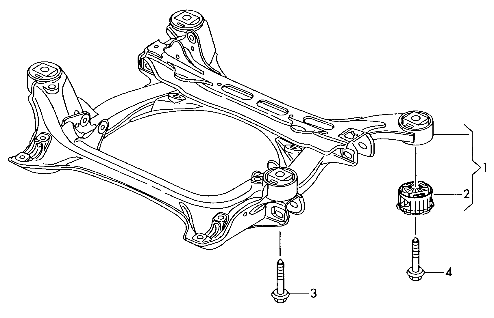 VW 7L0499030Q - Apurunko / laitepidike inparts.fi