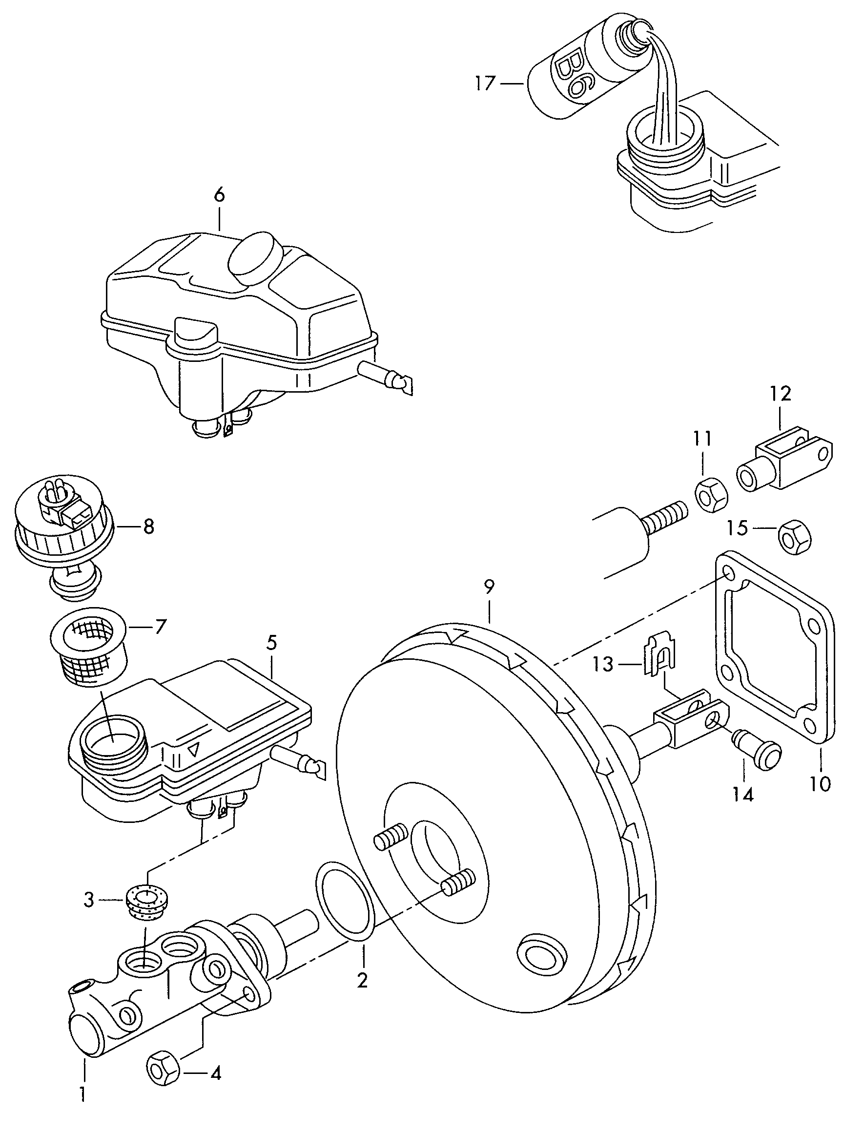 Seat 443 611 190 - Kierretulppa, jarrupääsylinteri inparts.fi