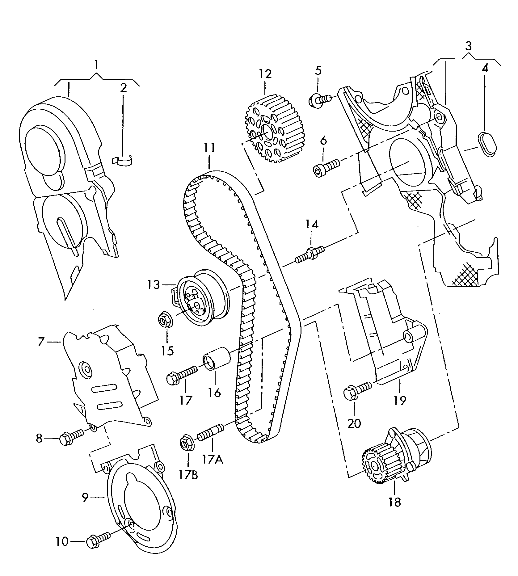 VAG 045 109 243 D - Kiristysrulla, hammashihnat inparts.fi