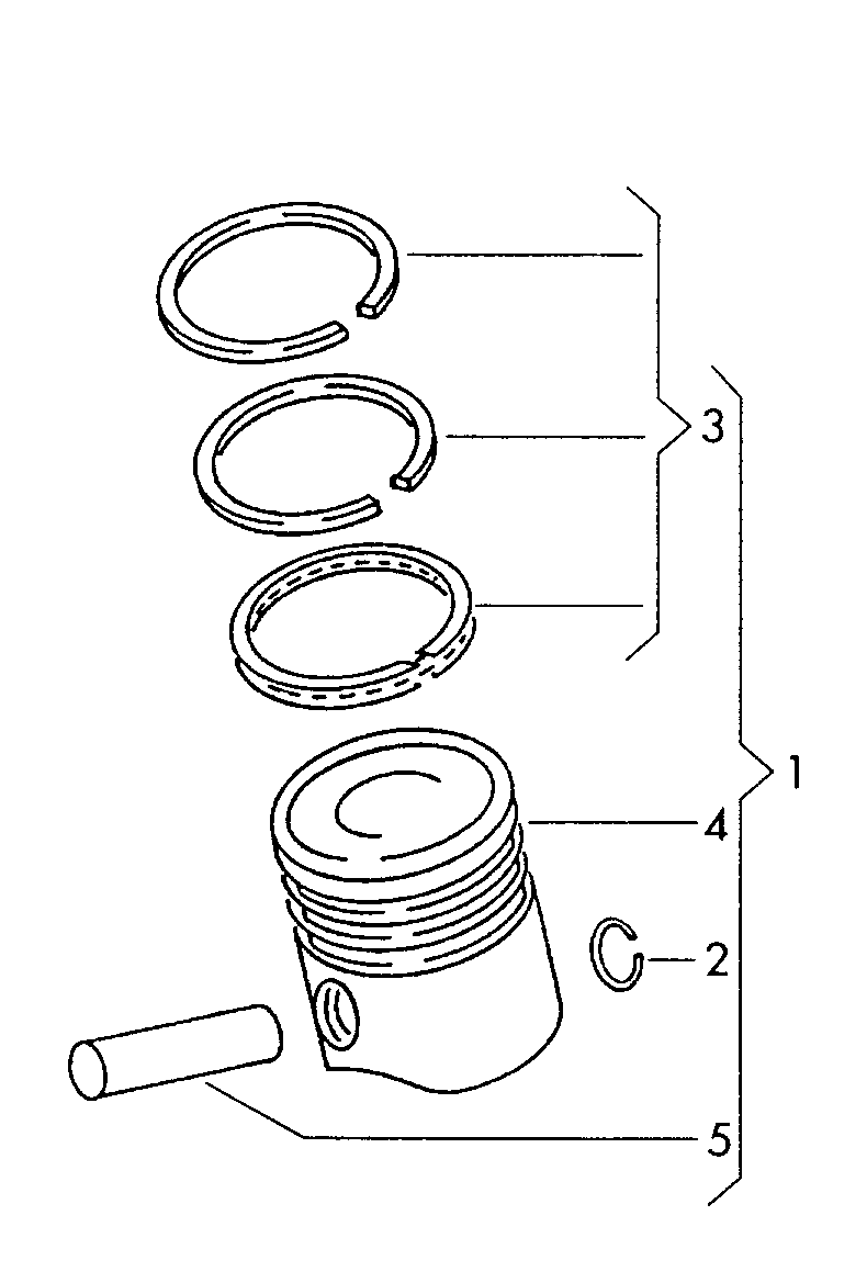 VW 048 107 065 R - piston complete inparts.fi