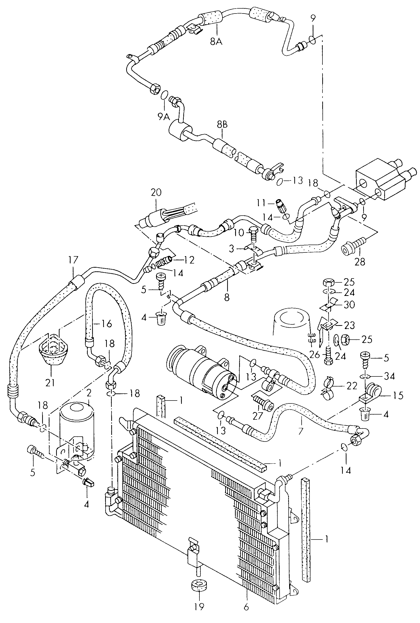 VW 357820191C - Kuivain, ilmastointilaite inparts.fi