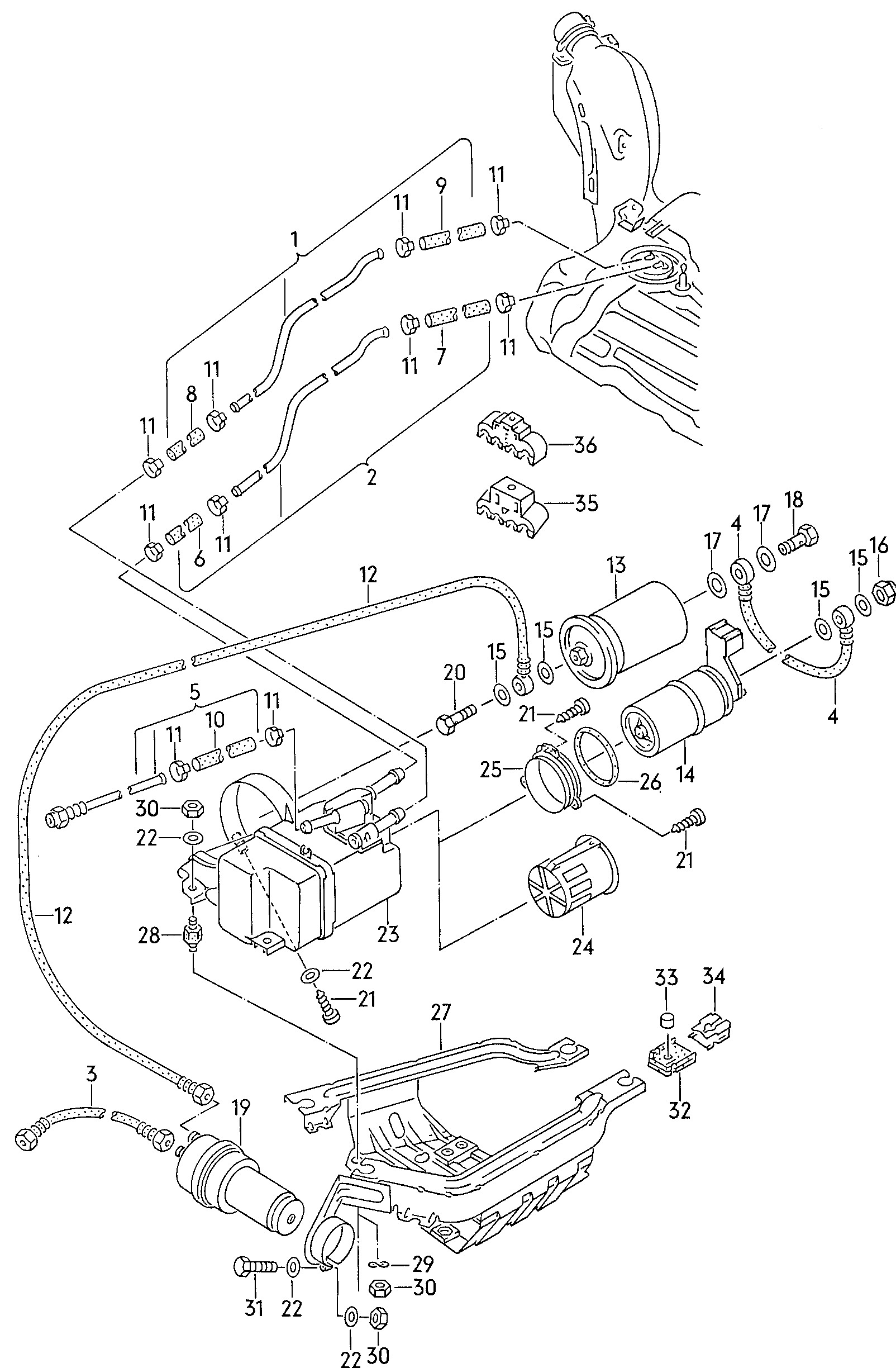 Skoda 811133511D - Polttoainesuodatin inparts.fi