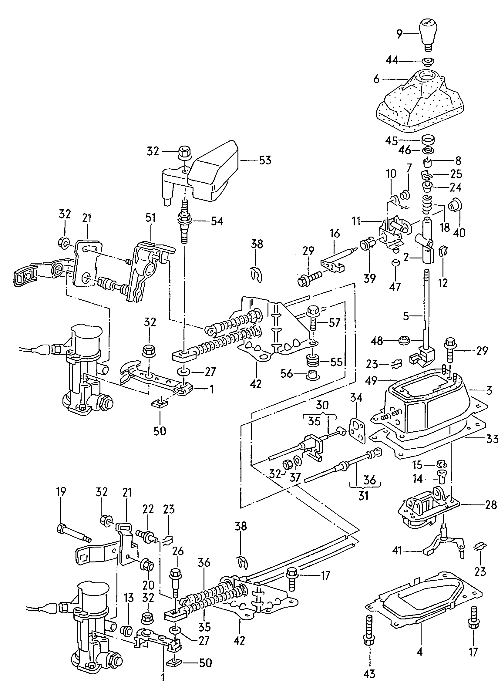 Skoda 357 711 901A - Hela, valitsin / siirtotanko inparts.fi