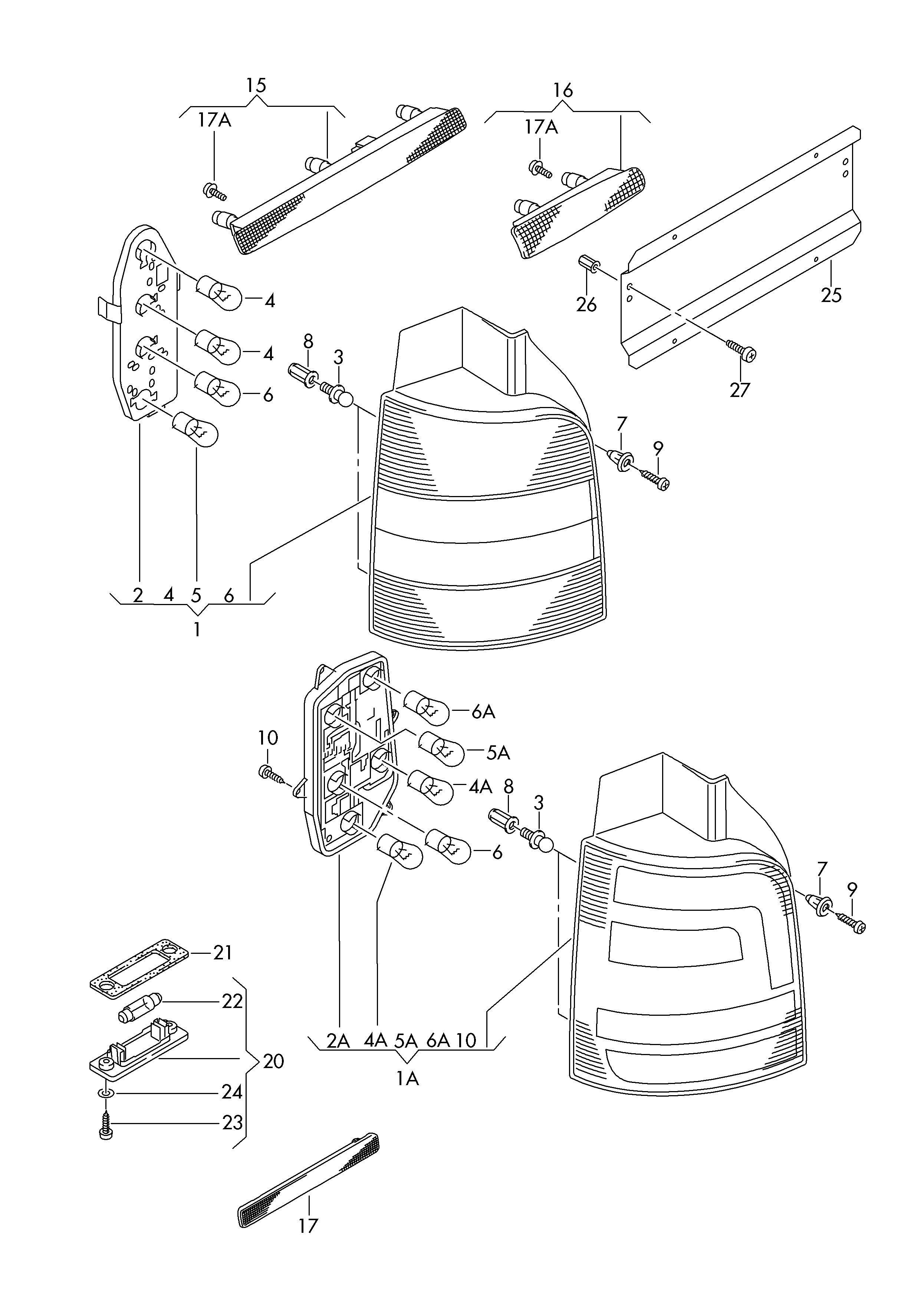 Skoda 3B5943021E - Rekisterivalo inparts.fi