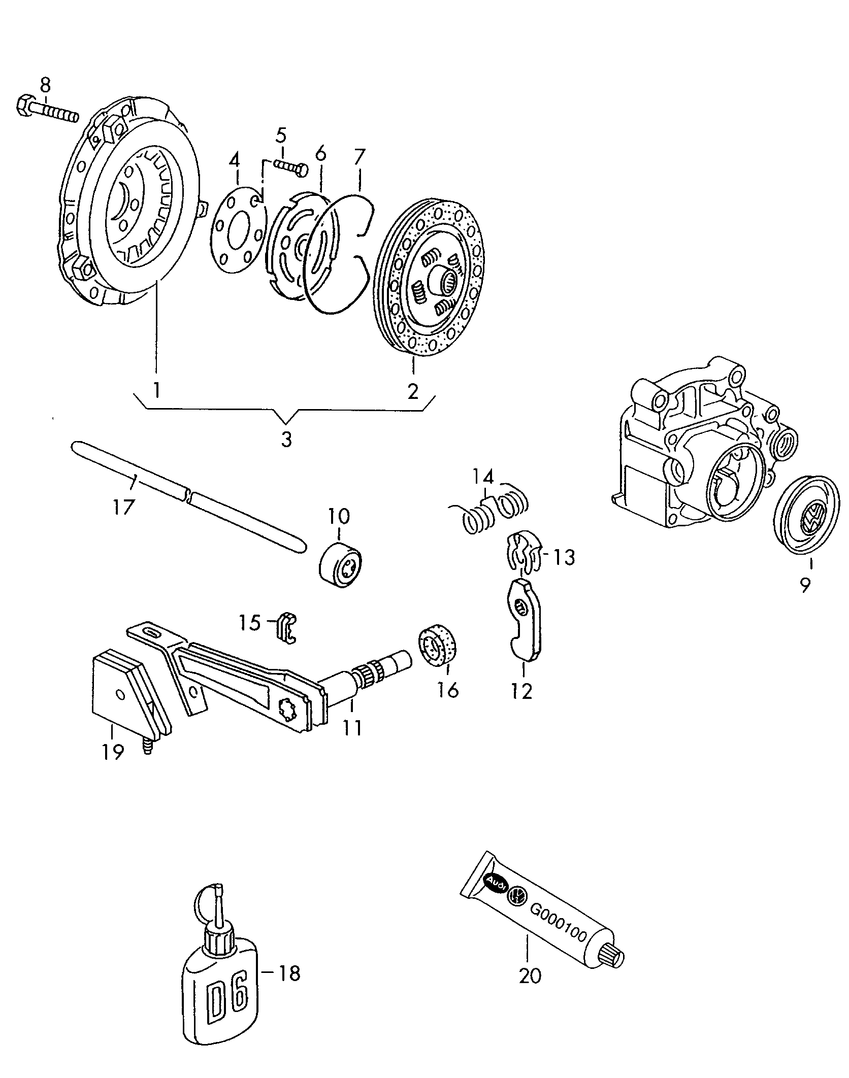 Seat 027 198 141 X - Kytkinpaketti inparts.fi