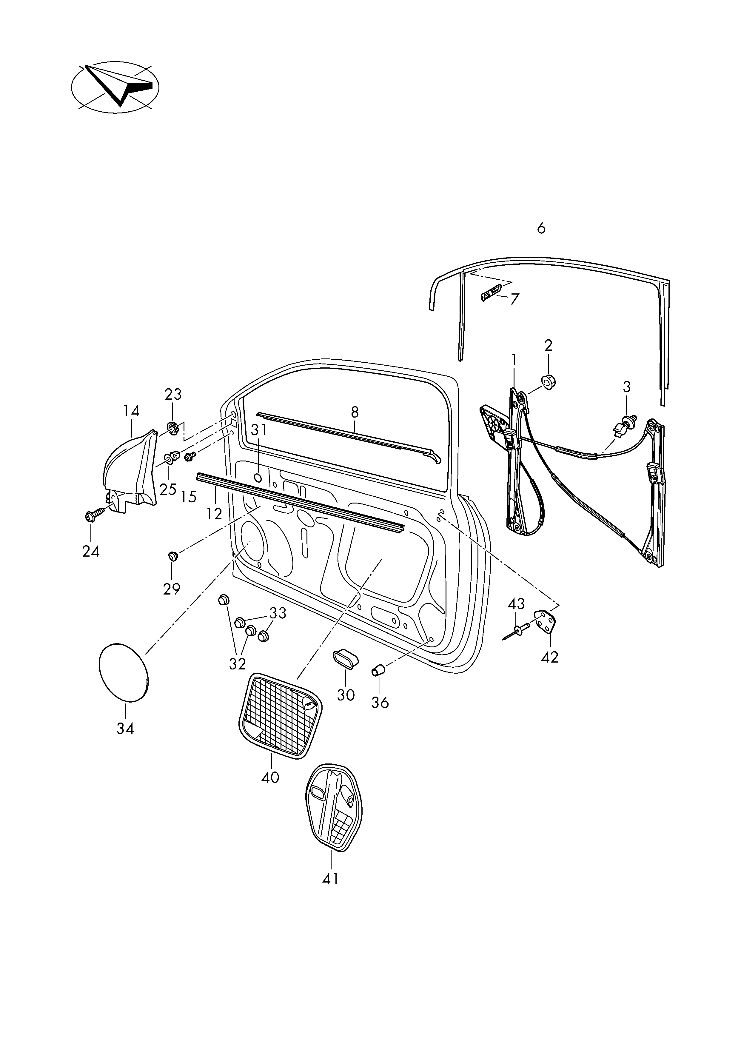 VW 6R4837461D - Lasinnostin inparts.fi