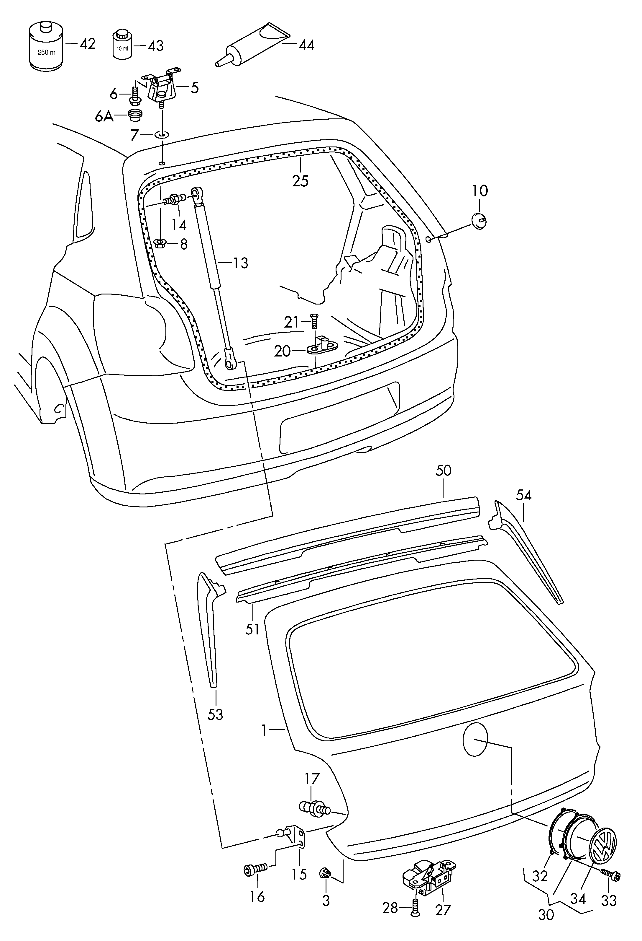 VW 6R0827505B - Takaluukun lukko inparts.fi