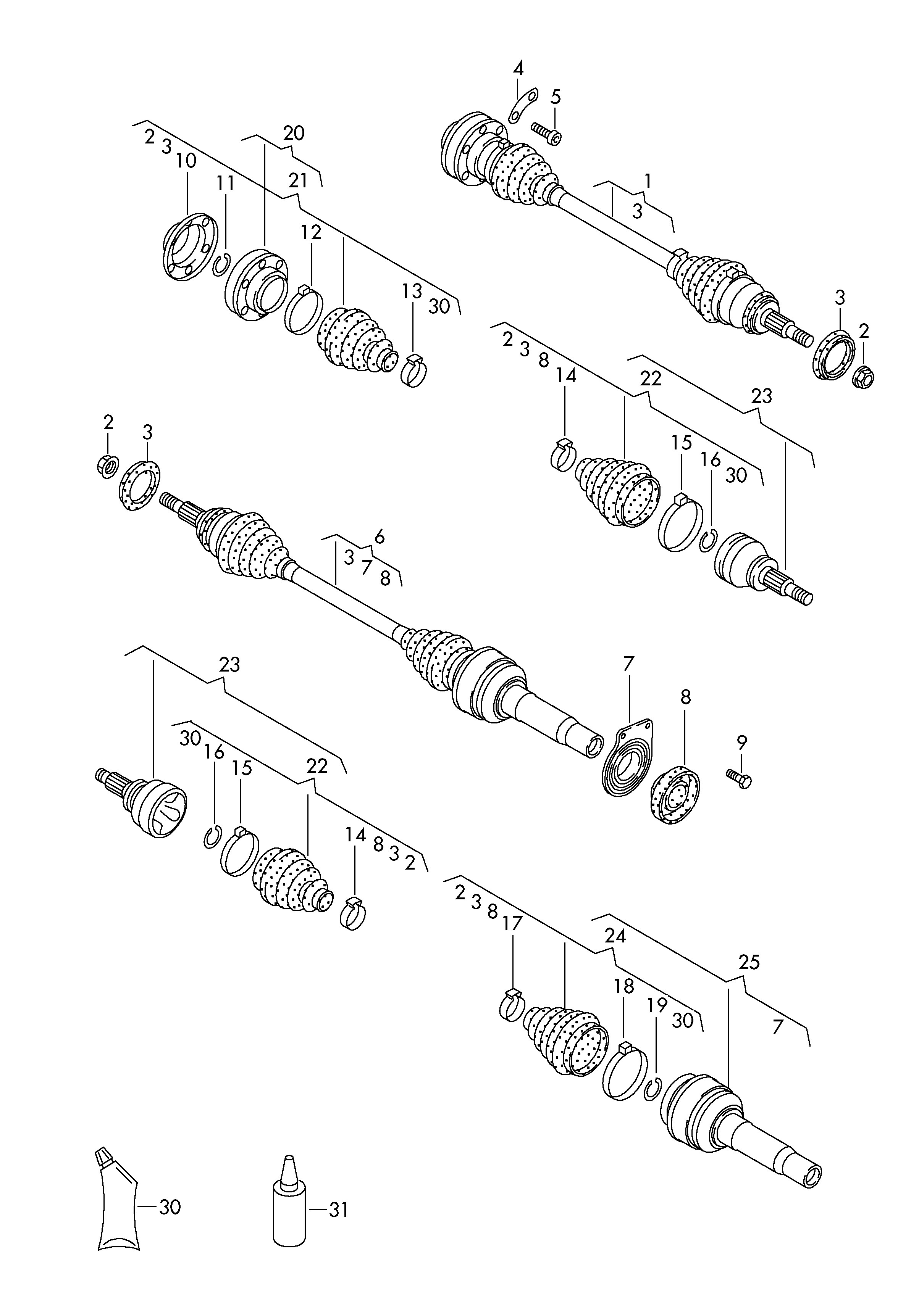 VAG 7H0498201 - Paljekumi, vetoakseli inparts.fi